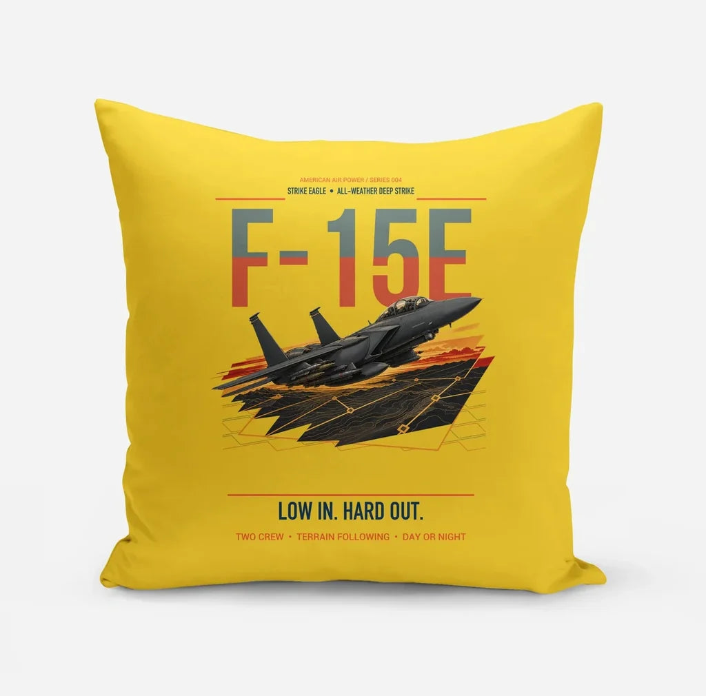 F-15E Strike Eagle design on yellow pillow