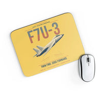Thumbnail for F7U-3 Cutlass design on yellow rectangle mouse pad