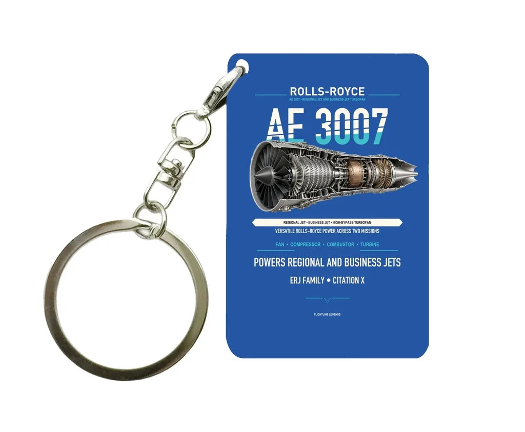 AE 3007 Key Chain design on blue key chain