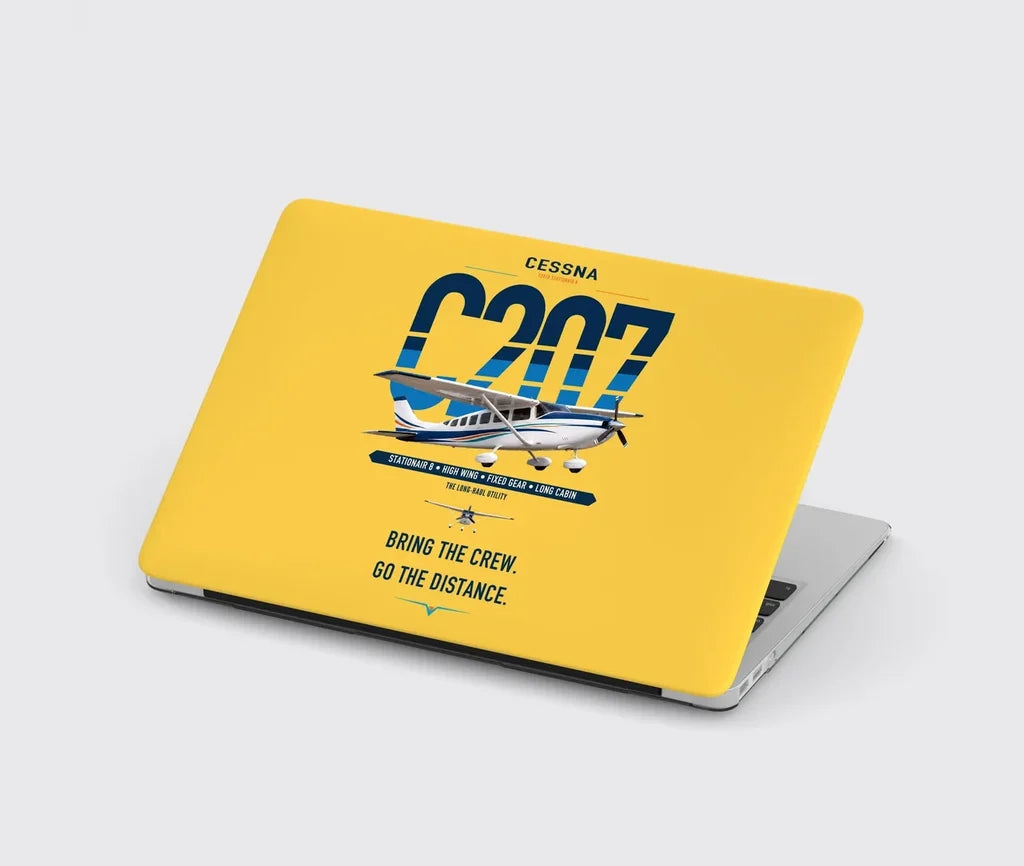 Cessna T207A Stationair 8 design on yellow MacBook case