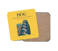 Thumbnail for Frank País Airport (HOG) design on yellow 1 piece coaster