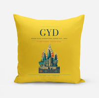 Thumbnail for Heydar Aliyev International Airport (GYD) design on yellow pillow