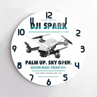 Thumbnail for DJI Spark design on white no frame wall clock