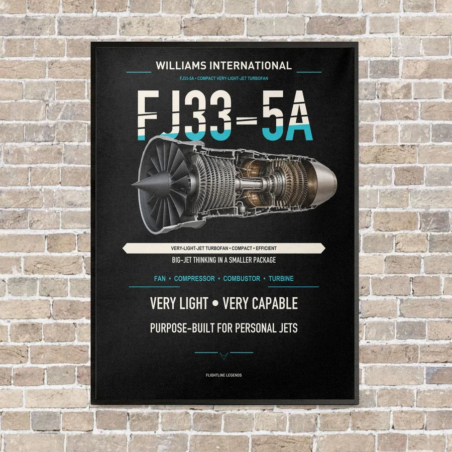 FJ33-5A vertical canvas print - framed - black background
