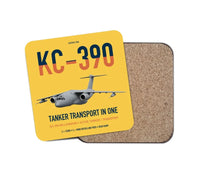 Thumbnail for Embraer KC-390 Millennium design on yellow 1 piece coaster