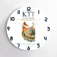 Thumbnail for Kittilä Airport (KTT) design on white no frame wall clock