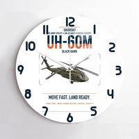 Thumbnail for Sikorsky UH-60M Black Hawk design on white no frame wall clock