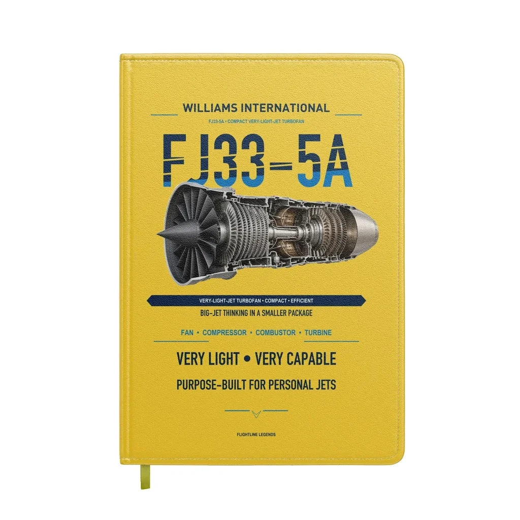 FJ33-5A design on yellow notebook
