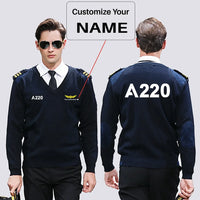 Thumbnail for Customisable Airbus A220 Sweater - view 3