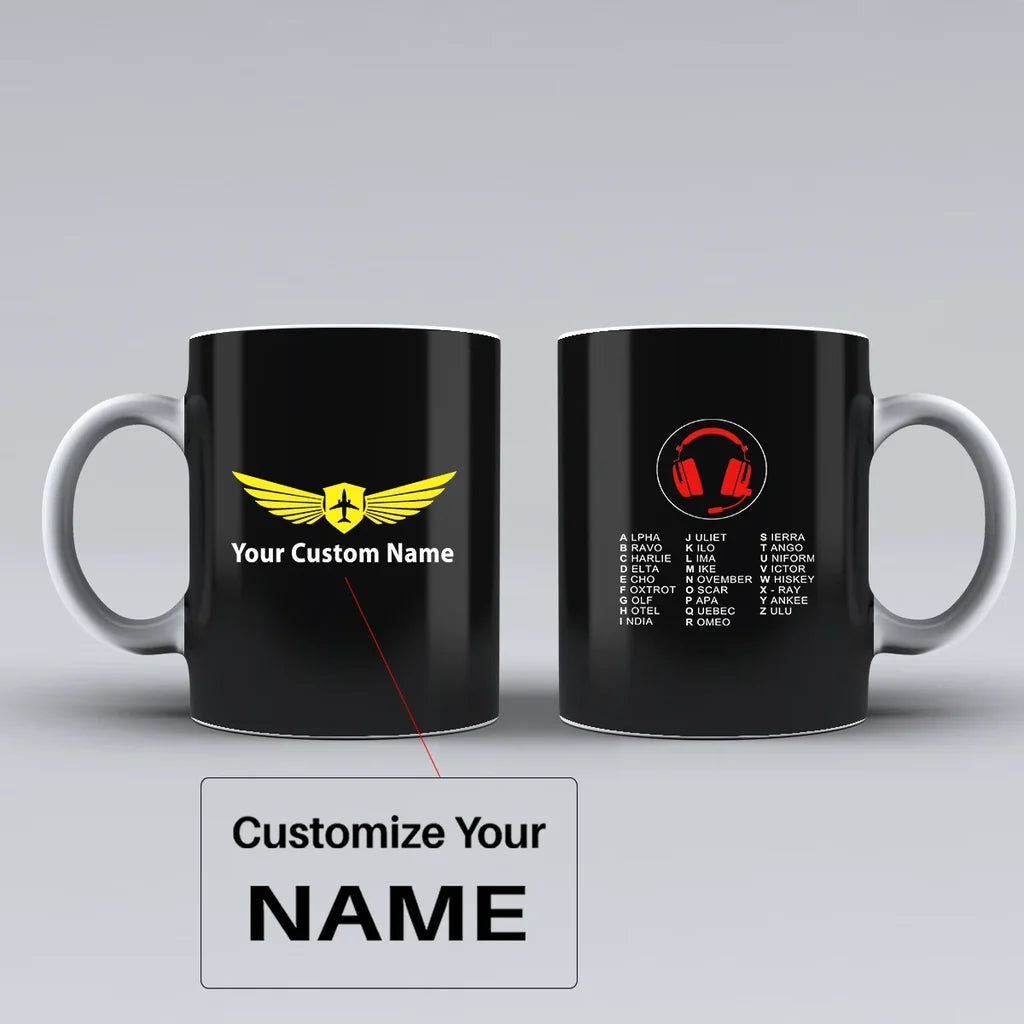 Customisable Aviation Alphabet Mug - view 3