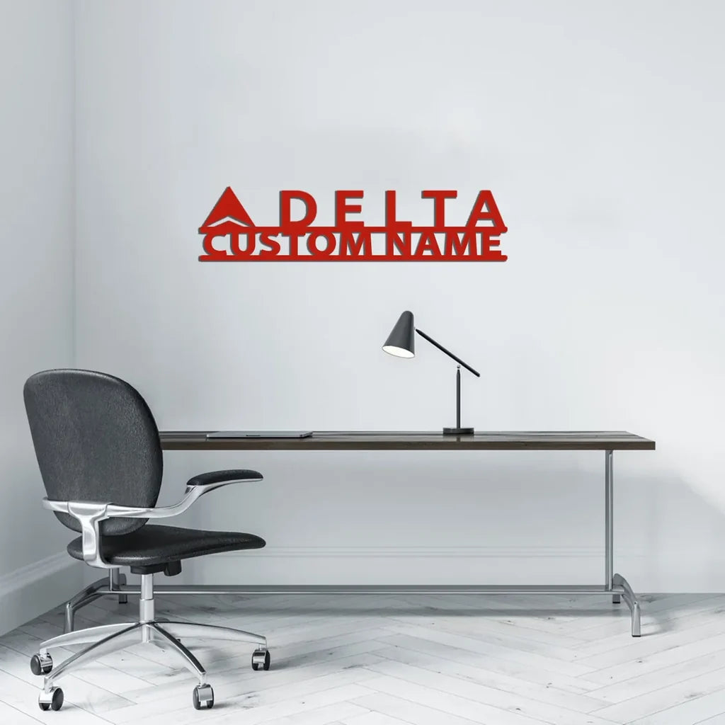 Customisable Delta Metal Sign - view 3