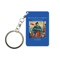 Thumbnail for VINTAGE G4204 - The Polar Sun Compass - Designed Key Chain design on blue