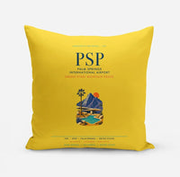 Thumbnail for Palm Springs International Airport (PSP) design on yellow pillow