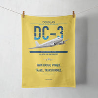 Thumbnail for Douglas DC-3 design on yellow towel