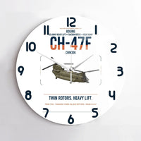 Thumbnail for Boeing CH-47F Chinook design on white no frame wall clock