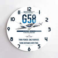 Thumbnail for Beechcraft Baron G58 design on white no frame wall clock