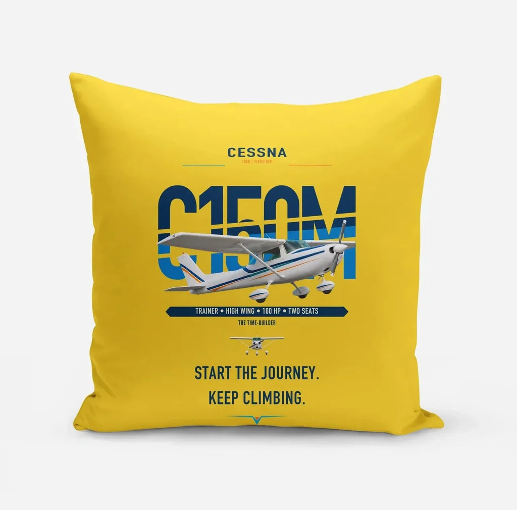 Cessna 150M design on yellow pillow