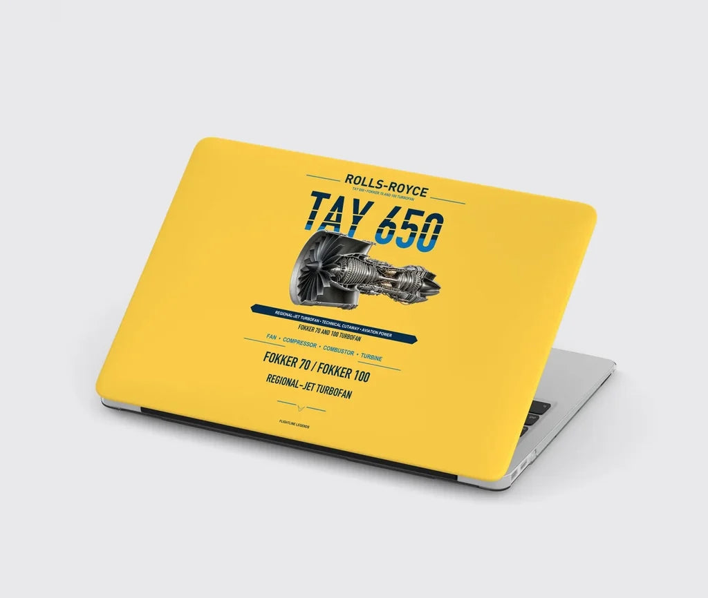 TAY 650 design on yellow MacBook case