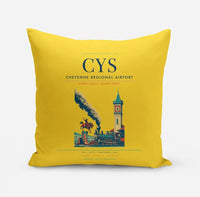 Thumbnail for Cheyenne Regional Airport (CYS) design on yellow pillow