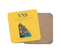 Thumbnail for Lal Bahadur Shastri International Airport (VNS) design on yellow 1 piece coaster