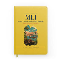 Thumbnail for Quad City International Airport (MLI) design on yellow notebook