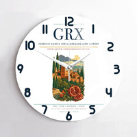 Thumbnail for Federico García Lorca Granada-Jaén Airport (GRX) design on white no frame wall clock