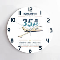 Thumbnail for Bombardier Learjet 35A design on white no frame wall clock