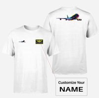 Thumbnail for Customisable Multicolor Airplane T-Shirt - view 3