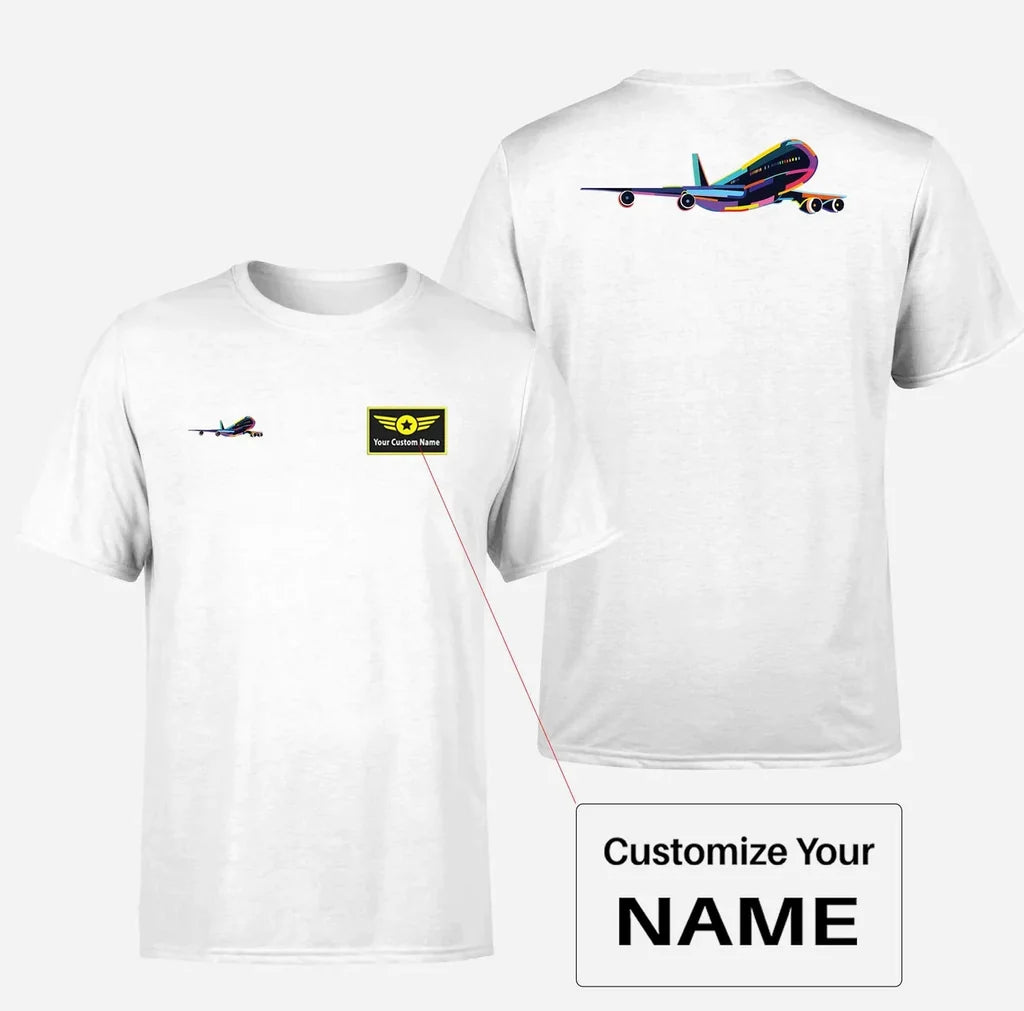 Customisable Multicolor Airplane T-Shirt - view 3