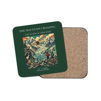 Thumbnail for The Mountain Crossing - Designed Coasters design on dark green 1-piece