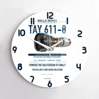 Thumbnail for TAY 611-8 design on white no frame wall clock