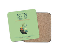Thumbnail for La Réunion Roland Garros Airport (RUN) design on light green 1 piece coaster