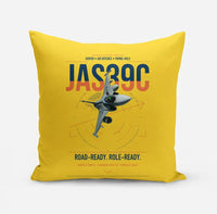 Thumbnail for Saab JAS 39C Gripen design on yellow pillow