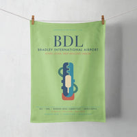 Thumbnail for Bradley International Airport (BDL) design on light green towel