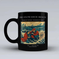 Thumbnail for VINTAGE G4281 - The Snowshoe Rescue - Ceramic Mug design on black