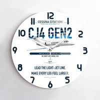 Thumbnail for Cessna Citation CJ4 Gen2 design on white no frame wall clock
