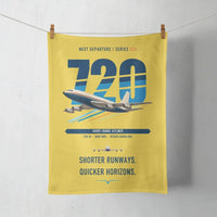 Thumbnail for Boeing 720B design on yellow towel