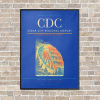 Thumbnail for Cedar City Regional Airport CDC - Canvas Framed - Blue