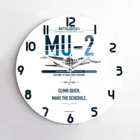 Thumbnail for Mitsubishi MU-2B-60 Marquise design on white no frame wall clock