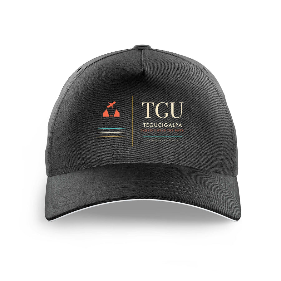Toncontín International Airport TGU — Tegucigalpa (TGU) design on black printed hat