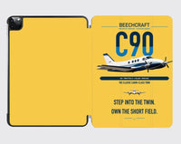 Thumbnail for Beechcraft King Air C90 design on yellow ipad tablet case
