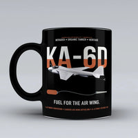 Thumbnail for KA-6D Intruder design on black ceramic mug, double-side print