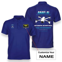 Thumbnail for Parrot ANAFI Ai design on blue polo with custom name badge
