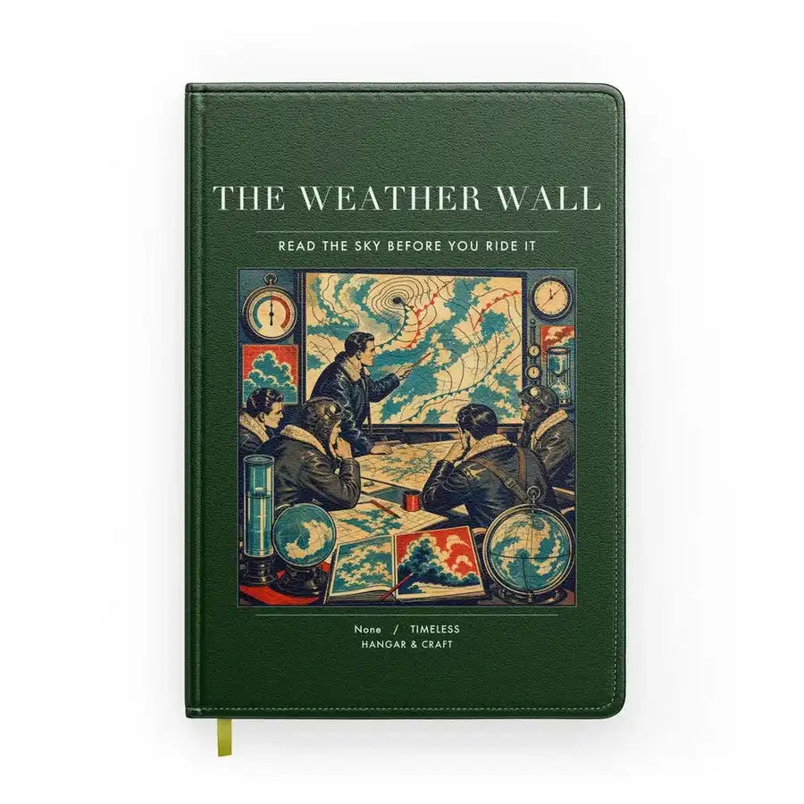VINTAGE G4141 - The Weather Wall - Designed Notebooks design on darkgreen