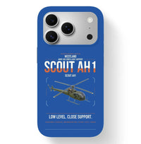 Thumbnail for Westland Scout AH1 design on blue magsafe iphone case, for iPhone 17 Pro