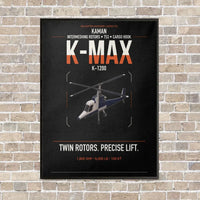 Thumbnail for Kaman K-1200 K-MAX vertical canvas print - framed - black background