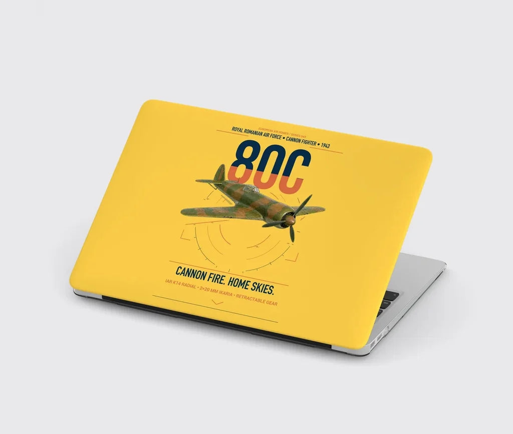 IAR 80C design on yellow MacBook case