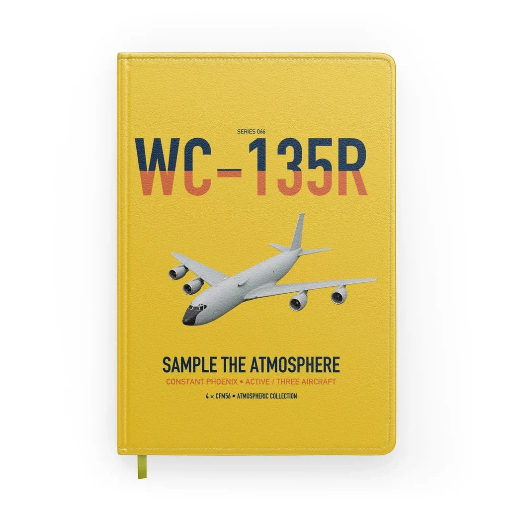 WC-135R Constant Phoenix design on yellow notebook
