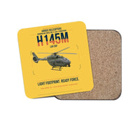 Thumbnail for Airbus Helicopters H145M LUH SOF design on yellow 1 piece coaster