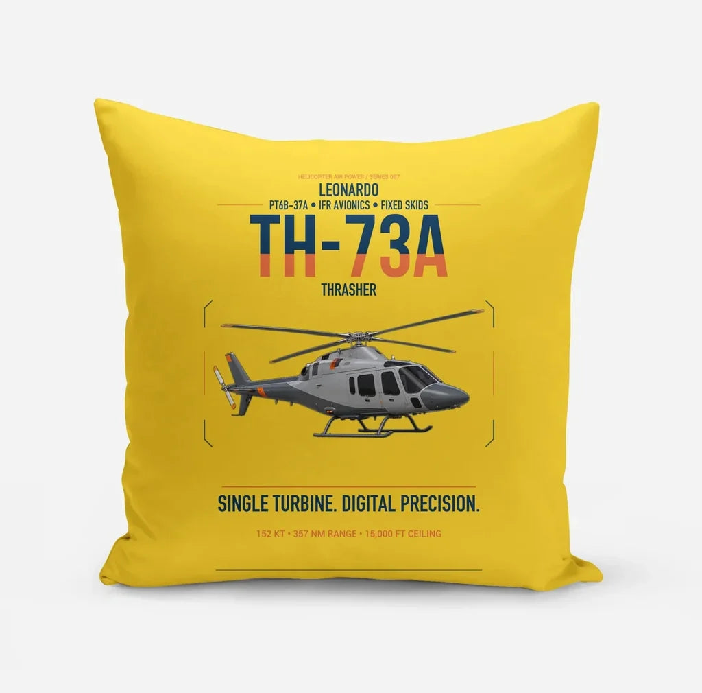 Leonardo TH-73A Thrasher design on yellow pillow